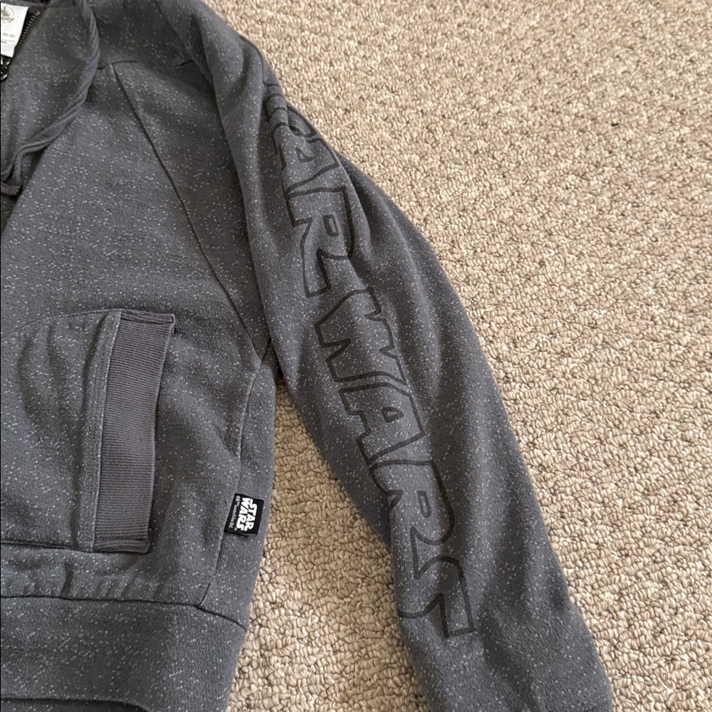 Star Wars Womens Charcoal Full-Zip Fleece Hoodie - Picture 2 of 8